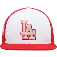 Men's Pro Standard  White/Red Los Angeles Dodgers Strawberry Ice Cream Drip Snapback Hat