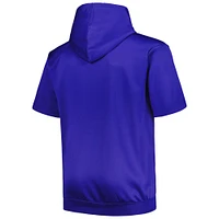 Men's Profile Royal Los Angeles Dodgers Big & Tall Contrast Short Sleeve Pullover Hoodie