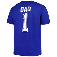 Men's Profile Royal Los Angeles Dodgers Big & Tall #1 Dad T-Shirt