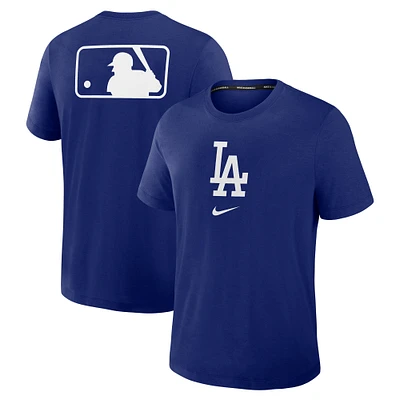 T-shirt Tri-Blend Authentic Collection pour homme Royal Los Angeles Dodgers Early Work Performance
