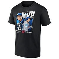 Men's Shohei Ohtani Black Los Angeles Dodgers 2024 National League MVP Fanatics Exclusive Anime T-Shirt