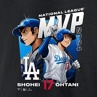 Men's Shohei Ohtani Black Los Angeles Dodgers 2024 National League MVP Fanatics Exclusive Anime T-Shirt