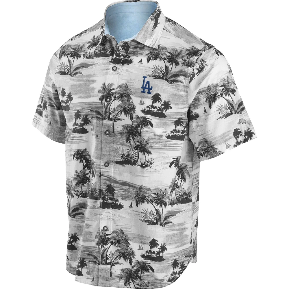 Men's Tommy Bahama Black Los Angeles Dodgers Tropical Horizons Button-Up Shirt