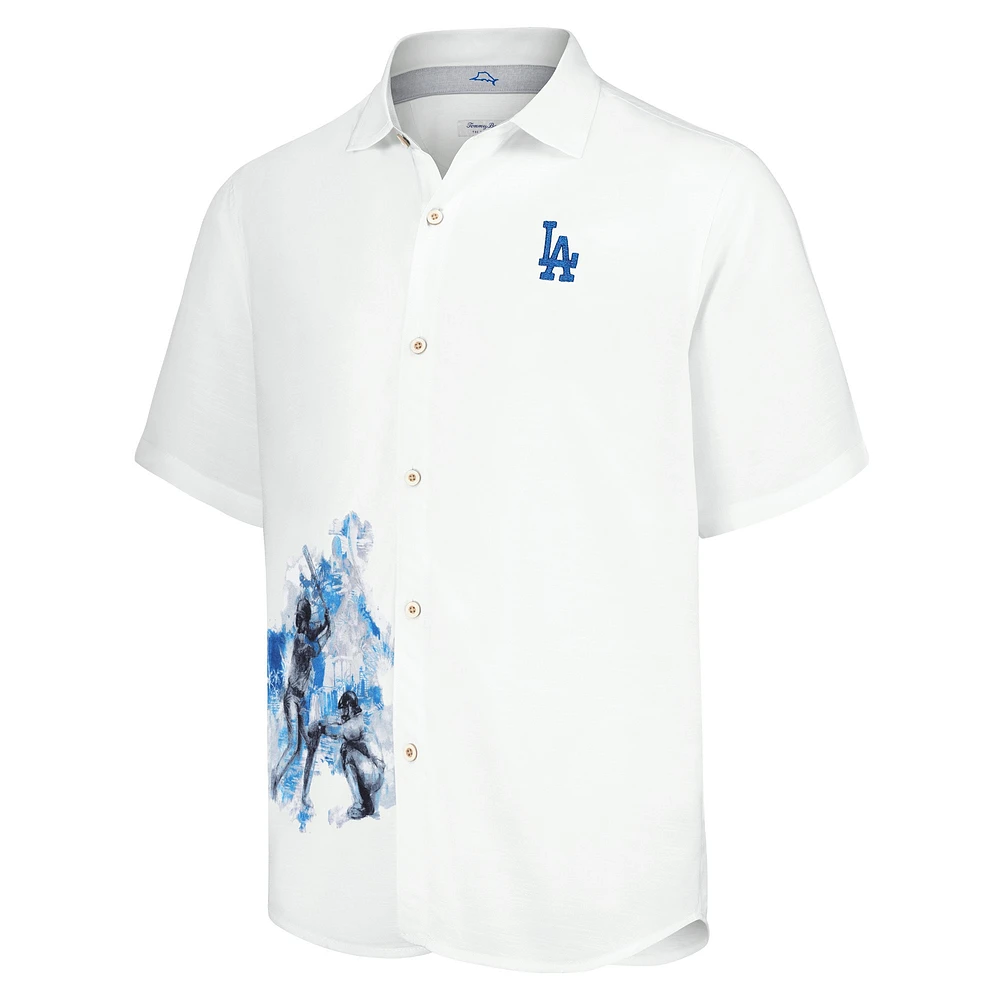 Men's Tommy Bahama White Los Angeles Dodgers Veracruz Ace Islanders Button-Up Shirt