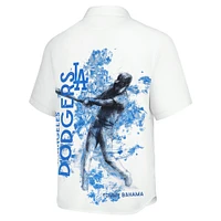 Men's Tommy Bahama White Los Angeles Dodgers Veracruz Ace Islanders Button-Up Shirt