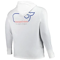 Men's Vineyard Vines White Los Angeles Dodgers Long Sleeve Hoodie T-Shirt