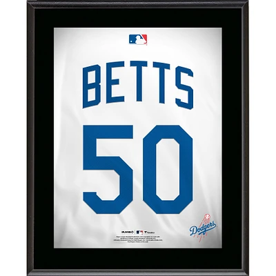 Plaque de joueur sublimée avec numéro de maillot des Dodgers de Los Angeles de Mookie Betts 10,5" x 13"