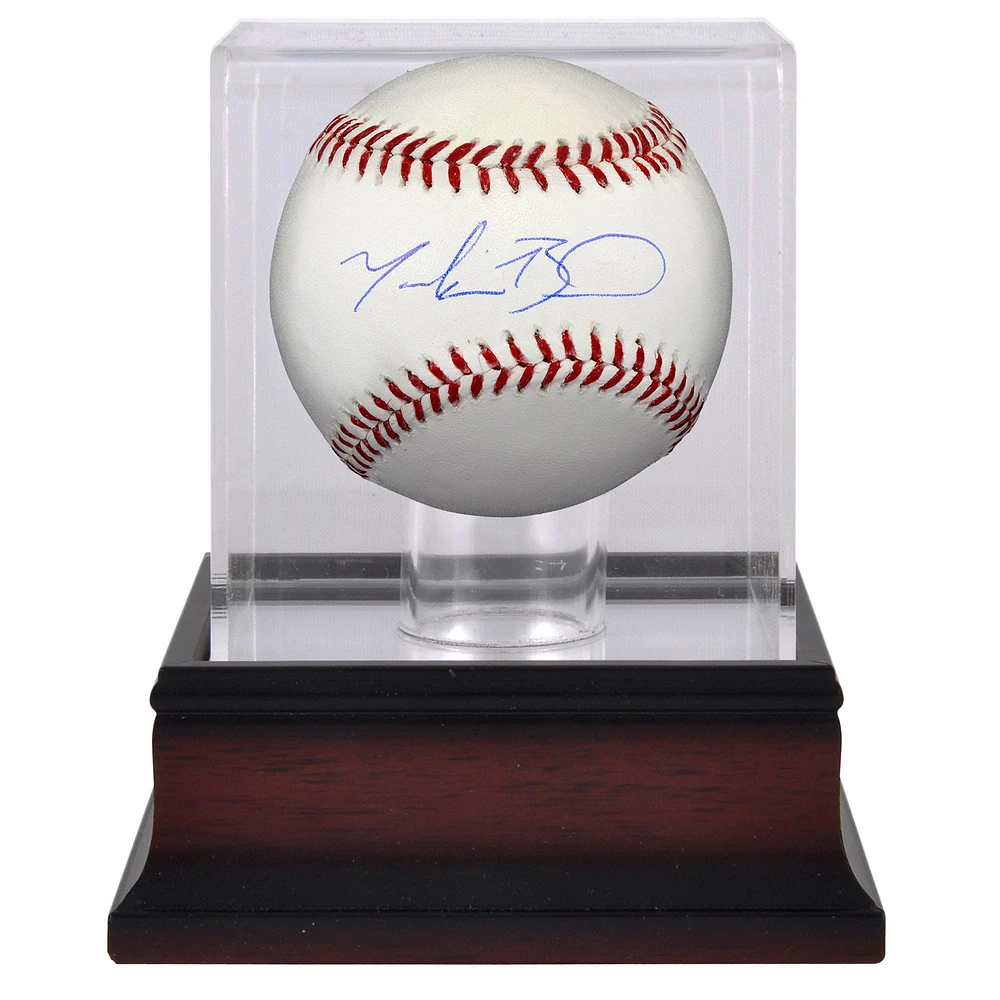 Mookie Betts Los Angeles Dodgers Autographed Baseball and Mahogany Baseball Display Case