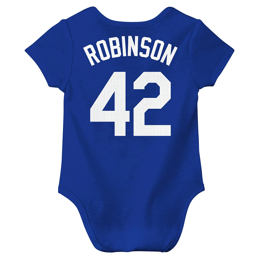 Body Nike Jackie Robinson Royal Los Angeles Dodgers Fuse avec nom et numéro pour nouveau-né nourrisson