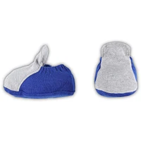 Ensemble trois pièces Love of Baseball Bib Body et chaussons Royal/Heather Grey Los Angeles Dodgers pour nouveau-né bébé