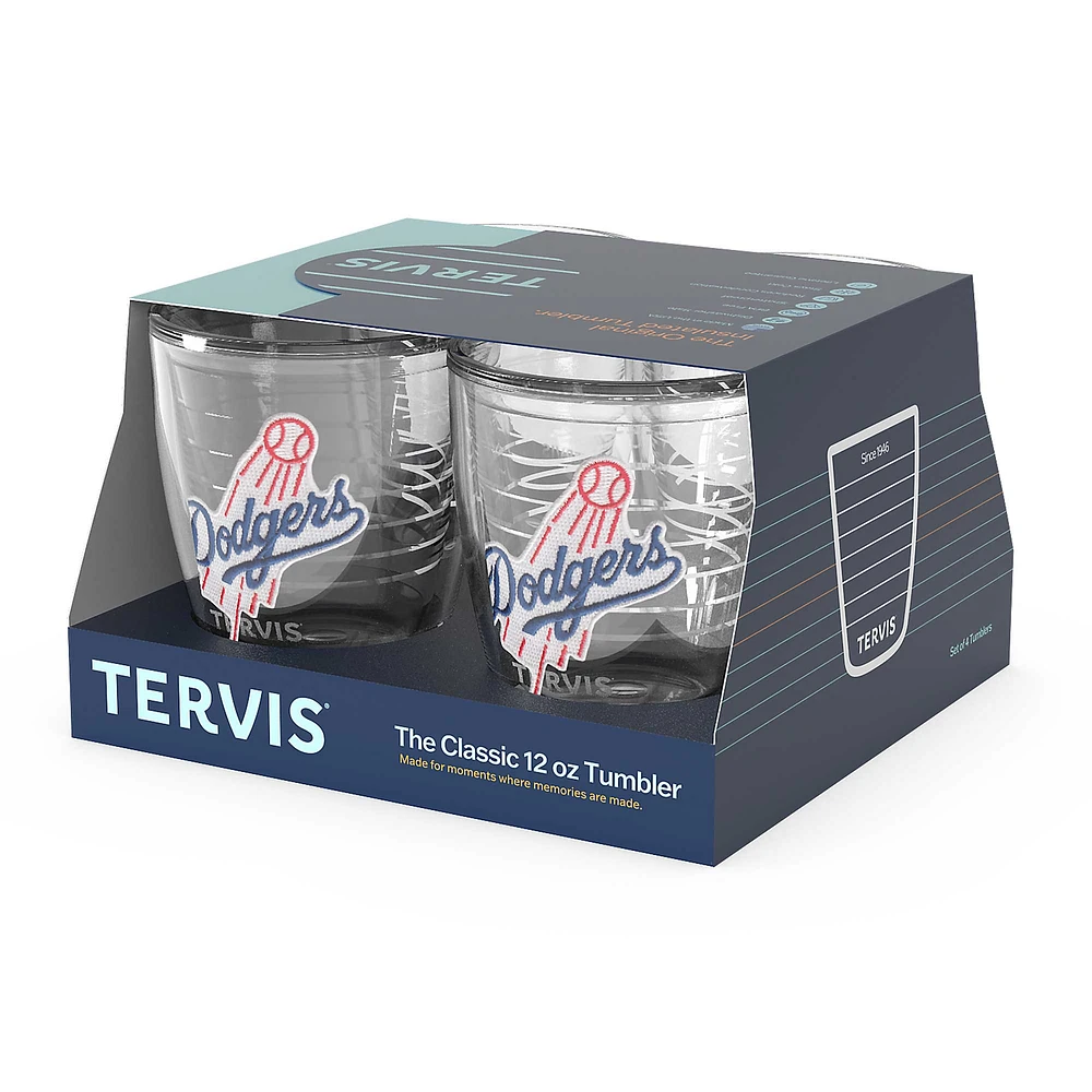 Tervis Los Angeles Dodgers paquet de quatre 12oz. Ensemble de gobelets emblème