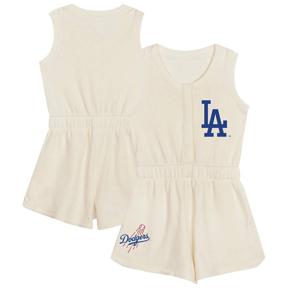 Toddler Cream Los Angeles Dodgers Power Tank Romper