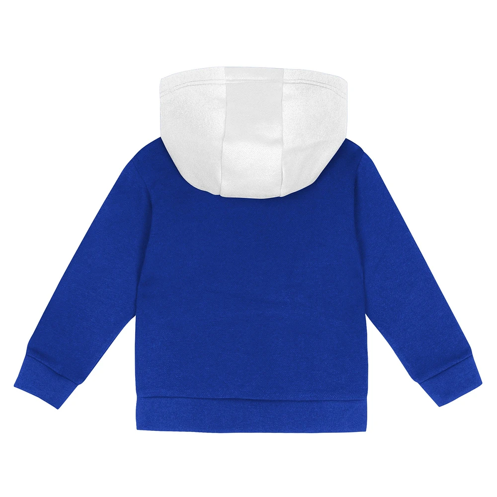 Toddler White/Royal Los Angeles Dodgers Wind Up Pullover Hoodie and Sweatpants Set