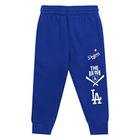 Toddler White/Royal Los Angeles Dodgers Wind Up Pullover Hoodie and Sweatpants Set