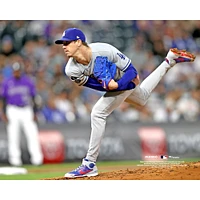 Walker Buehler Los Angeles Dodgers Unsigned Pitching vs. Rockies Photograph