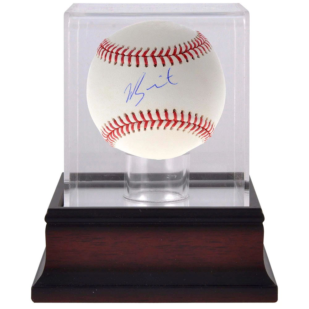 Will Smith Los Angeles Dodgers Autographed Baseball & Mahogany Baseball Display Case