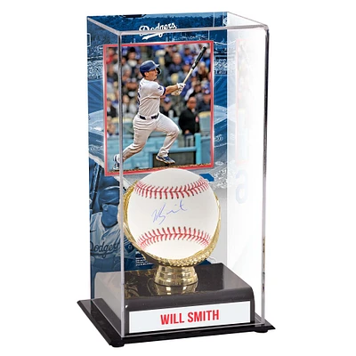 Will Smith Los Angeles Dodgers Autographed Baseball and Sublimated Gold Glove Display Case with Image