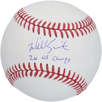 Will Smith Los Angeles Dodgers Autographed Baseball with "2X WS Champ" Inscription