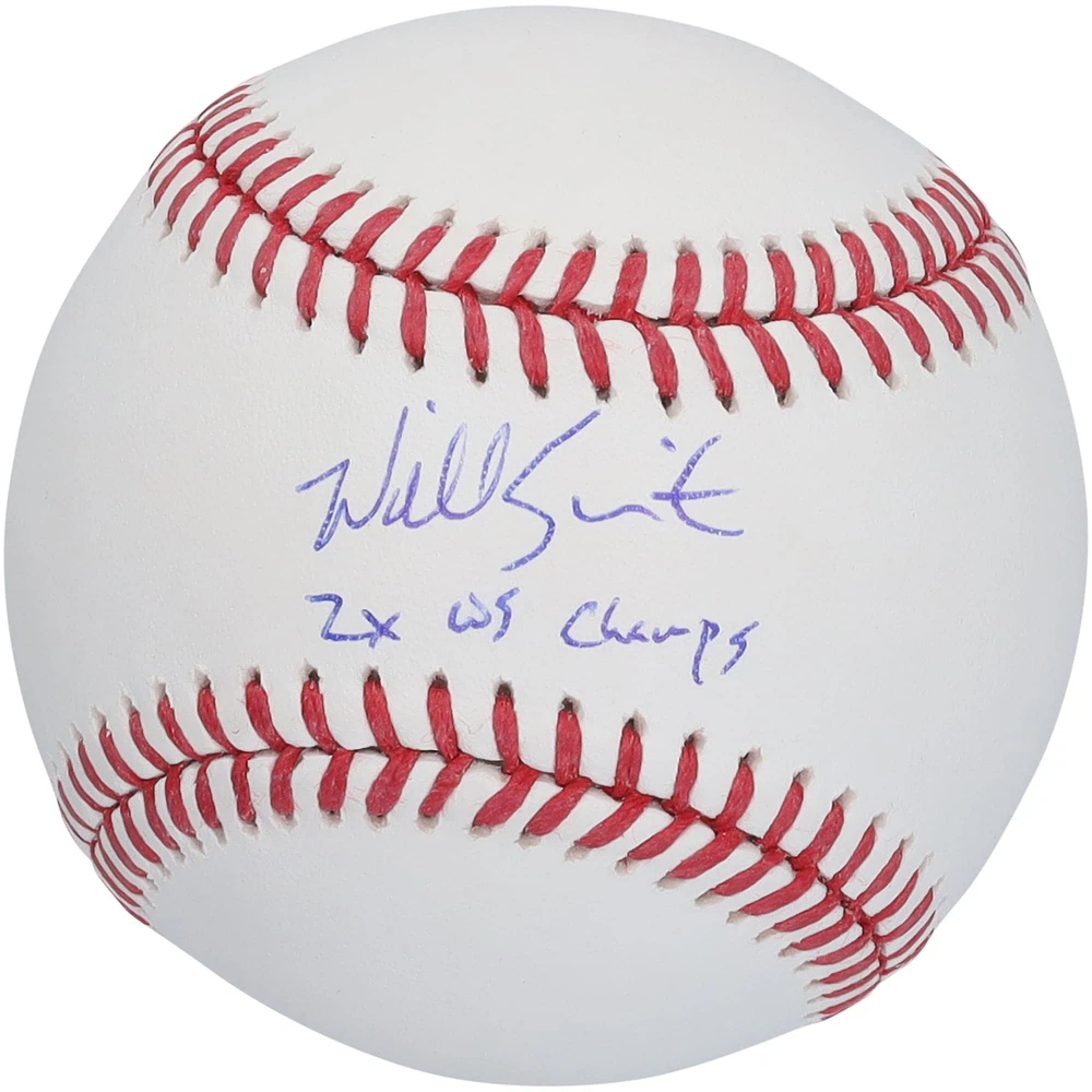 Will Smith Los Angeles Dodgers Autographed Baseball with "2X WS Champ" Inscription