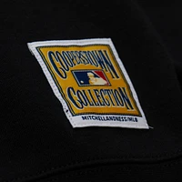 Women's Mitchell & Ness Black Los Angeles Dodgers Cooperstown Collection Quarter-Zip Pullover Top