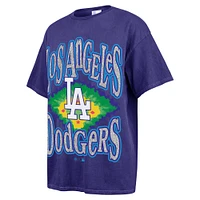 Women's '47 Navy Los Angeles Dodgers Flashing Lights Boyfriend T-Shirt