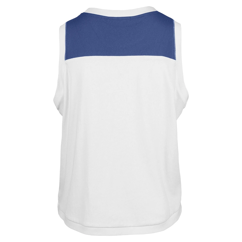 Women's '47 White Los Angeles Dodgers Premier Zoey Waist Length Tank Top