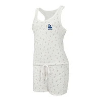 Women's Concepts Sport Cream Los Angeles Dodgers Gardner Hacci Knit Romper