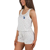 Women's Concepts Sport Cream Los Angeles Dodgers Gardner Hacci Knit Romper
