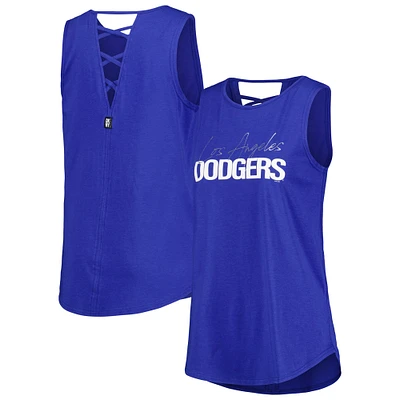 Débardeur tri-mélange DKNY Sport Royal Los Angeles Dodgers Claire Fashion pour femmes