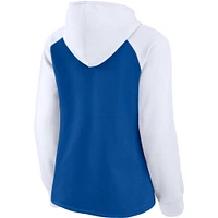 Chandail rechargé Fanatics Royal/White Los Angeles Dodgers pour femmes - Sweat à capuche