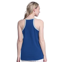 Women's G-III 4Her by Carl Banks Royal Los Angeles Dodgers Curveball Racerback Tank Top