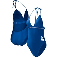 Women's G-III 4Her by Carl Banks Royal Los Angeles Dodgers Full Count One-Piece Swimsuit