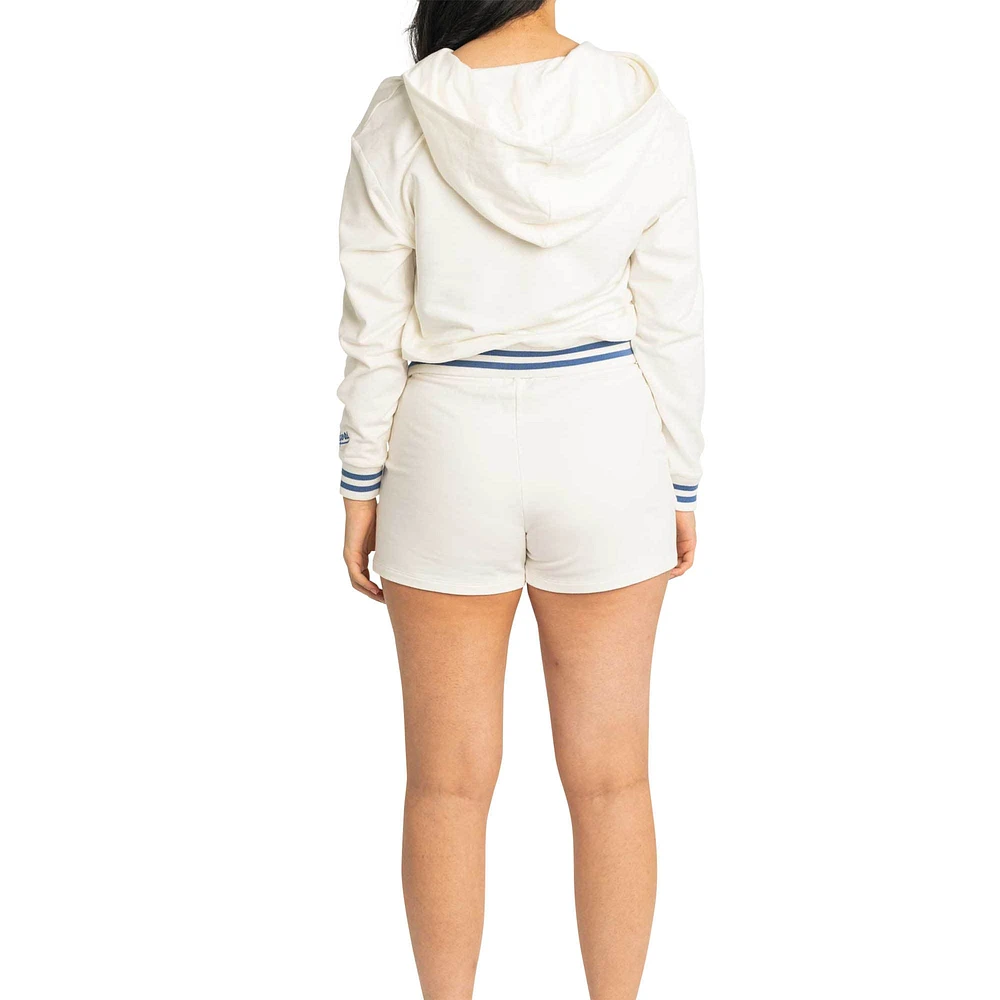 Women's Lusso  White Los Angeles Dodgers Maeg Tri-Blend Pocket Shorts