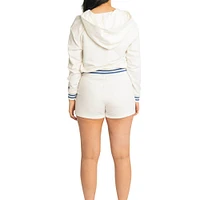 Women's Lusso  White Los Angeles Dodgers Maeg Tri-Blend Pocket Shorts