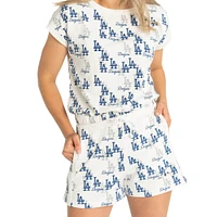 Women's Lusso  White Los Angeles Dodgers Marge Shorts
