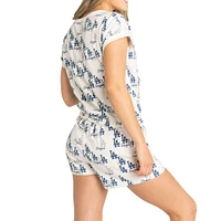 Women's Lusso  White Los Angeles Dodgers Marge Shorts