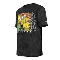 Women's New Era  Black Los Angeles Dodgers Sport Classics Enzyme Wash Oversized T-Shirt