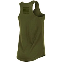 Women's New Era Olive 2023 Los Angeles Dodgers Armed Forces Day Racerback Tank Top