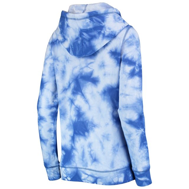 NWE DODGRS BLEU FEMME TIE DYE CAPUCHE À FERMETURE ÉCLAIR COMPLÈTE SWTLADZIP
