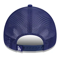 Women's New Era White/Royal Los Angeles Dodgers Throwback Team Foam Front A-Frame Trucker 9FORTY Adjustable Hat