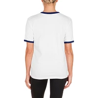 Women's New Era White Los Angeles Dodgers Oversized Ringer T-Shirt