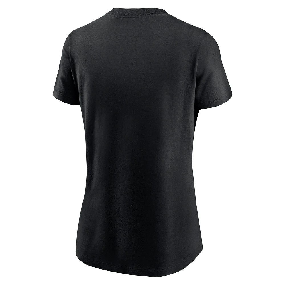 Women's Nike Black Los Angeles Dodgers 2024 World Series Champions Lockup T-Shirt