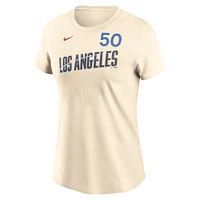 Women's Nike Mookie Betts Navy Los Angeles Dodgers 2024 City Connect Fuse Name & Number T-Shirt