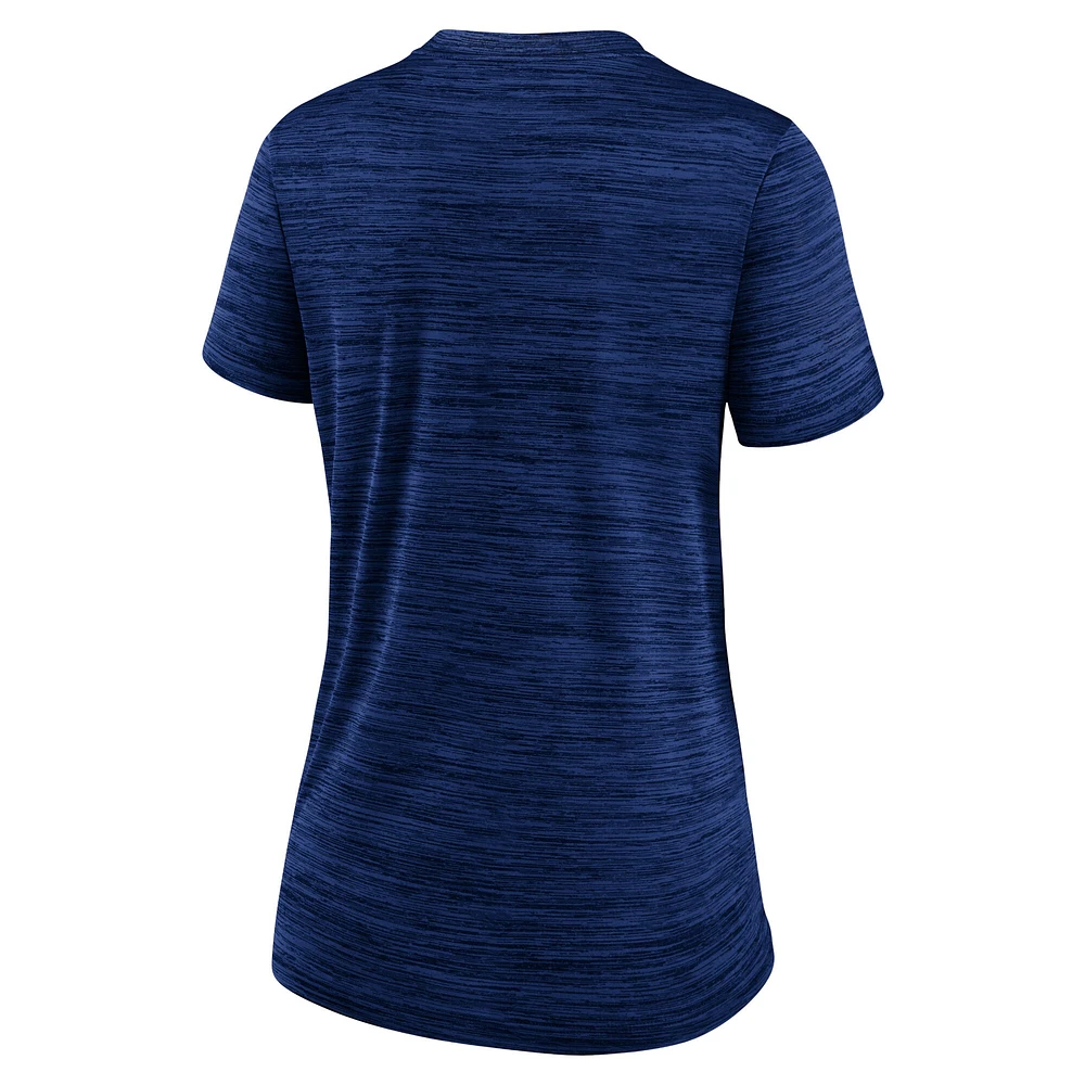 T-shirt Nike Royal Los Angeles Dodgers Authentic Collection Velocity Performance pour femme