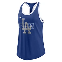 Women's Nike Royal Los Angeles Dodgers X-Ray Racerback Performance Tank Top