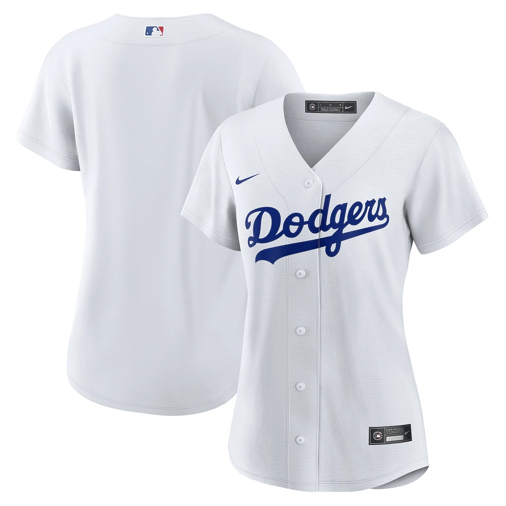 Maillot Nike pour femme blanc Los Angeles Dodgers Home Replica Team