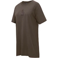 Women's Pro Standard Brown Los Angeles Dodgers Neutral T-Shirt Dress