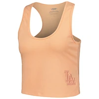 Women's Pro Standard Orange Los Angeles Dodgers Neutral Fitted Racerback Tank Top