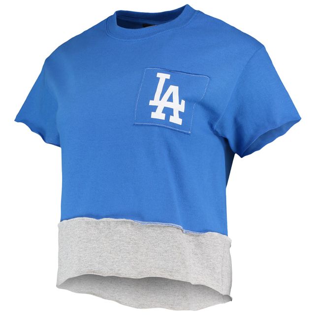 T-shirt court Refried Apparel Royal Los Angeles Dodgers pour femme