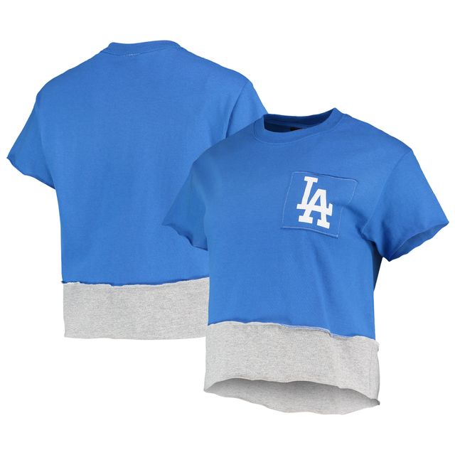 T-shirt court Refried Apparel Royal Los Angeles Dodgers pour femme